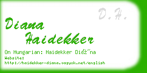 diana haidekker business card
